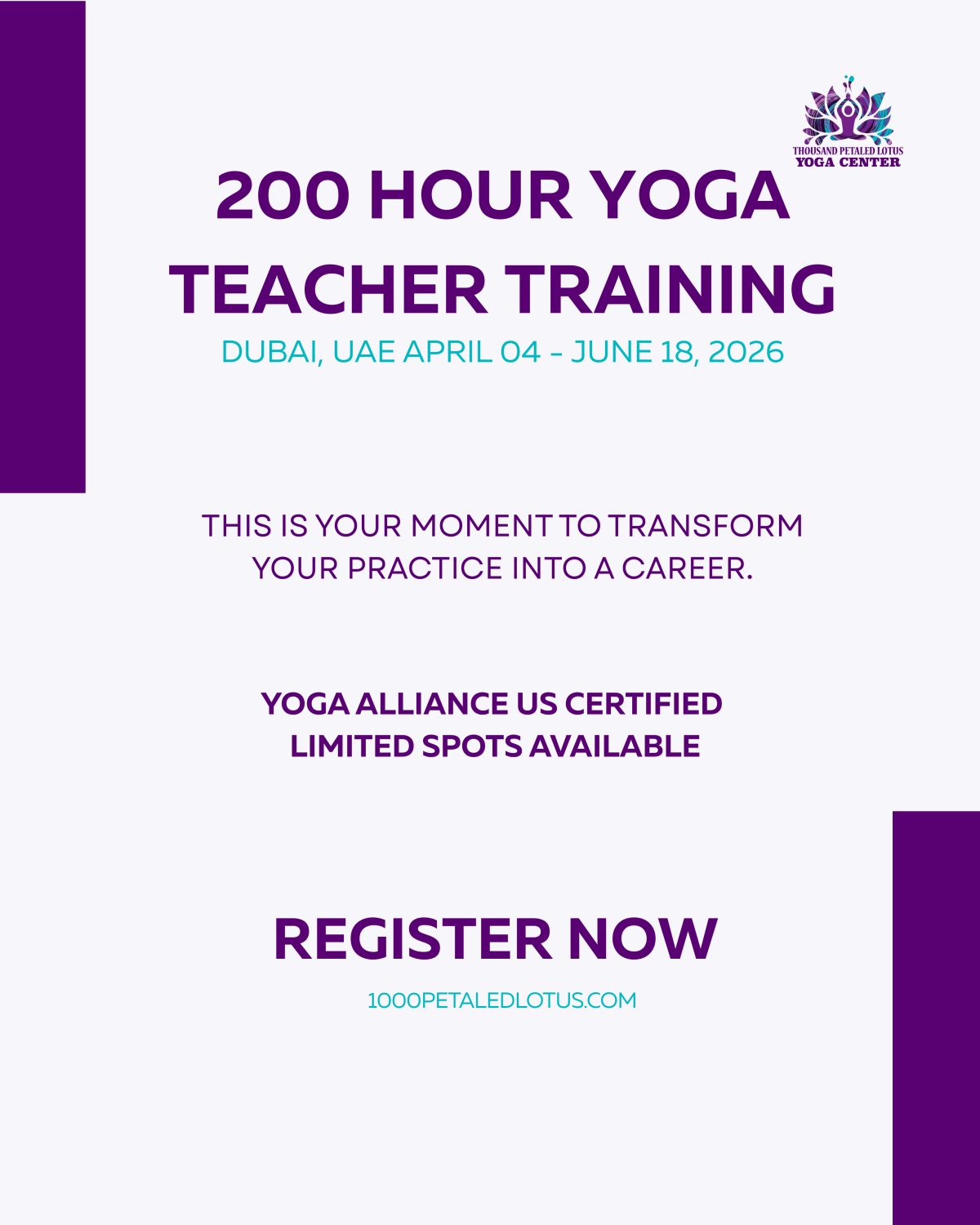 Comprehensive Yoga Instructor Training in Dubai: What Sets Thousand Petaled Lotus Apart