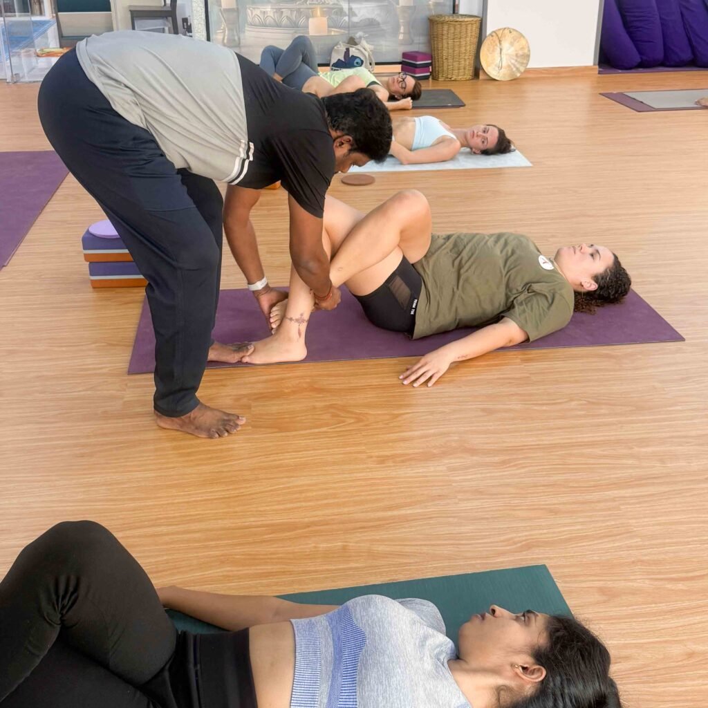 Kasi test - Home 2 Students practising yoga in dubai